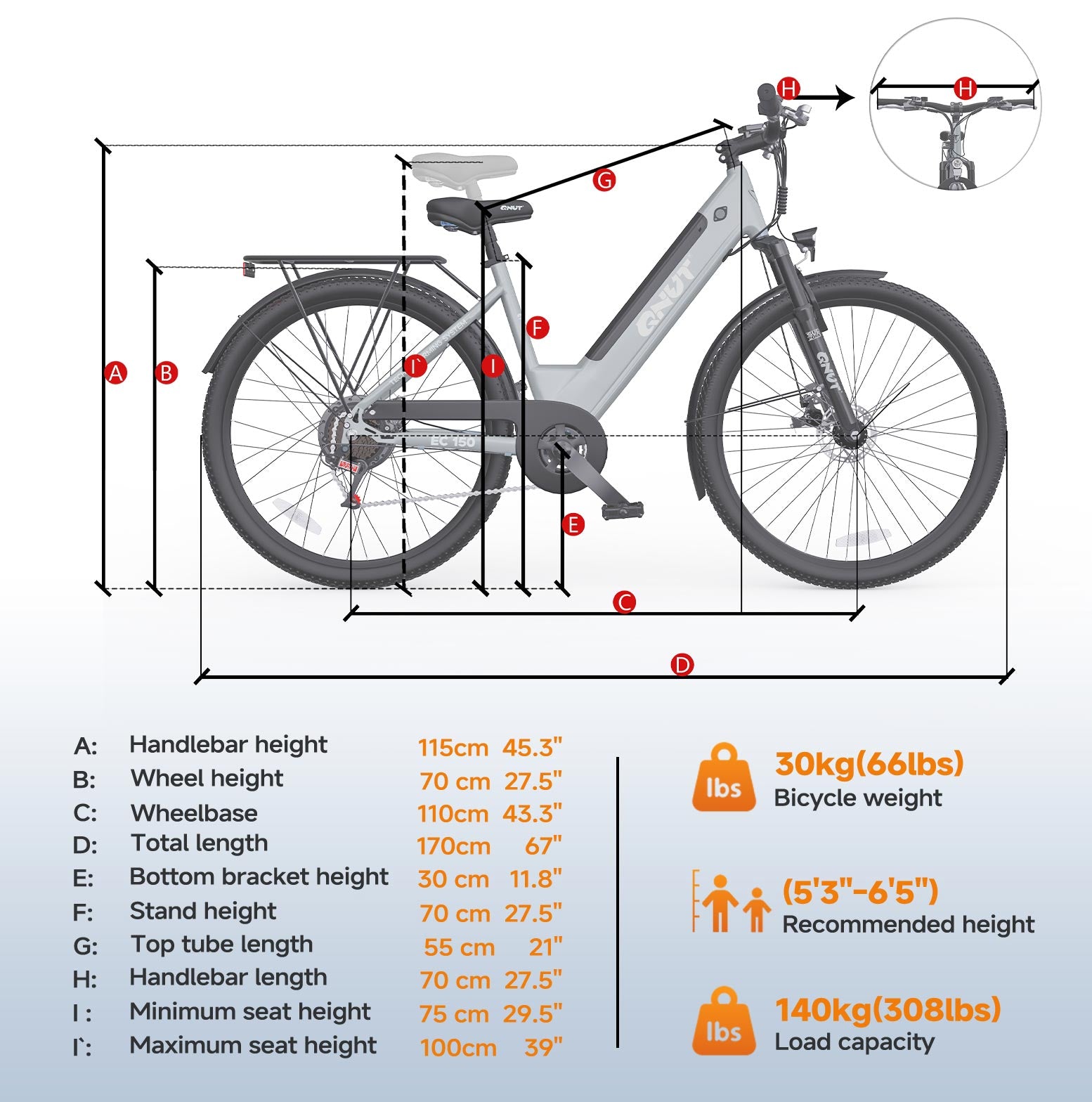 QNUT EC150 Commuter E-Bike - QNUT BIKE